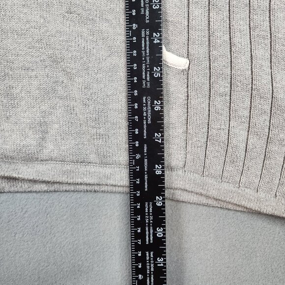 Vintage Tommy Hilfiger Pullover Knit Hoodie Women's Size XL Gray Embroidered - Picture 7 of 9
